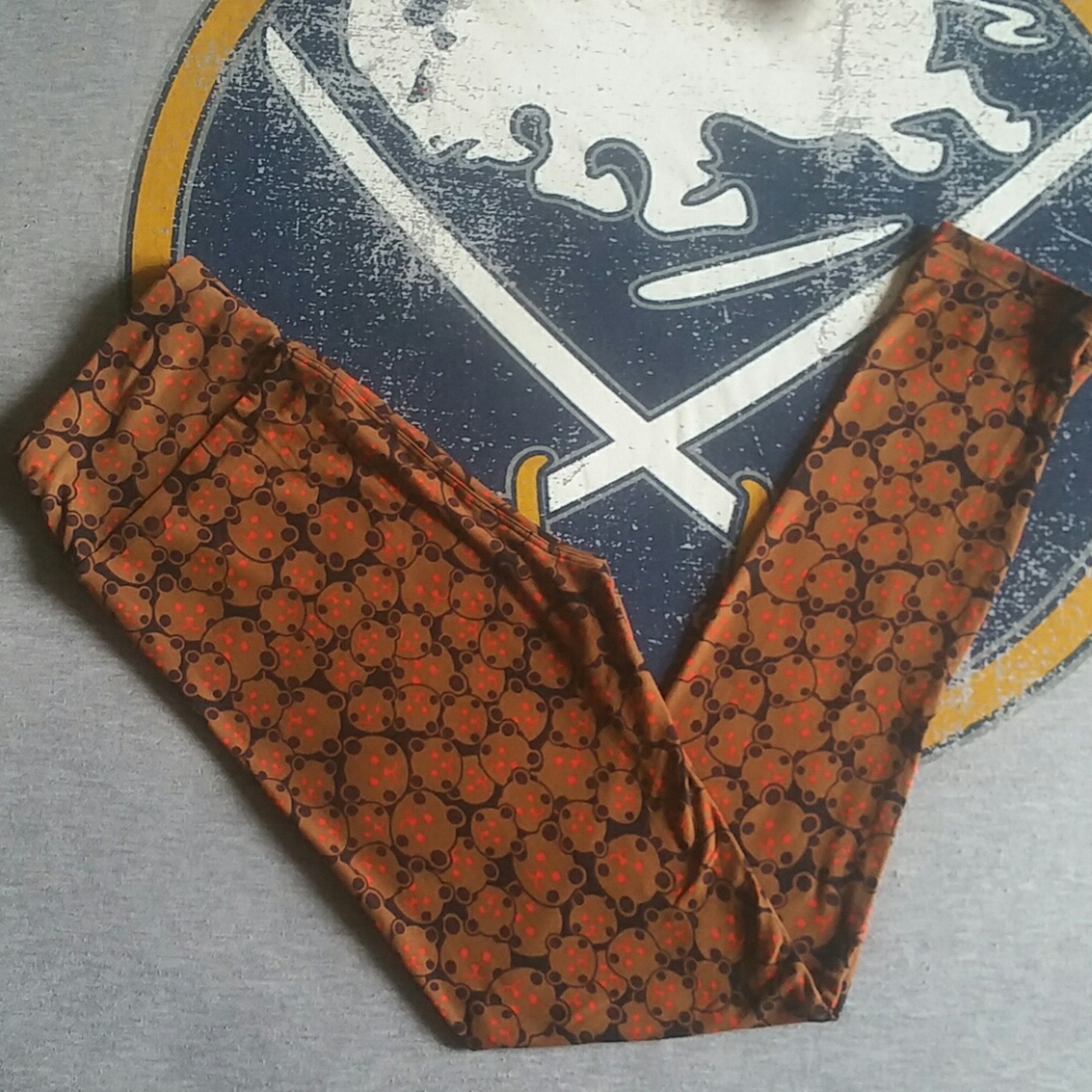 Lula roe bear heads OS leggings